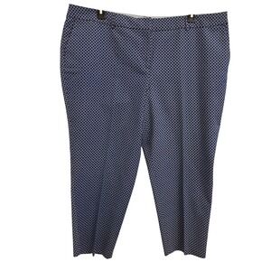 Mercer & Madison Blue and White Pattern Crop Casual Work‎ Pants Size 20W